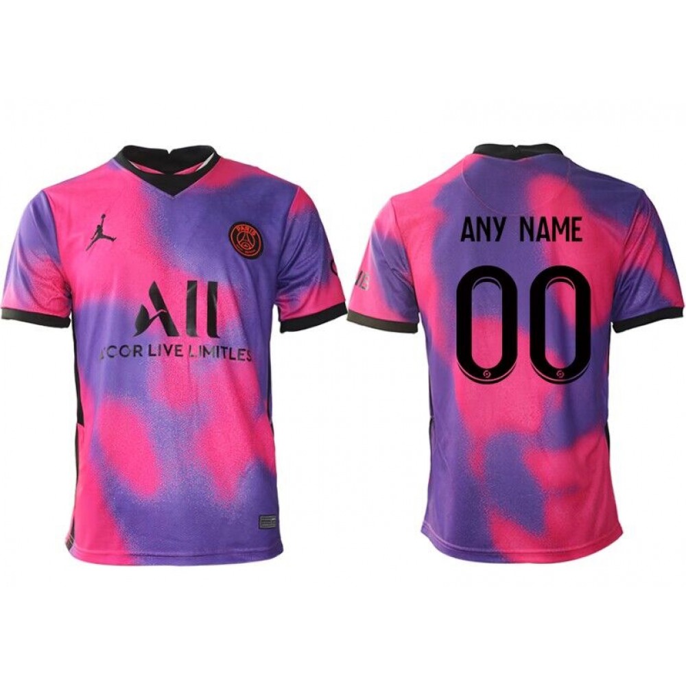 Men's Paris Saint-Germain Custom Pink Soccer Jersey 1