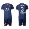 Men's Paris Saint-Germain #3 Kimpembe 2021/22 Blue Soccer Jersey