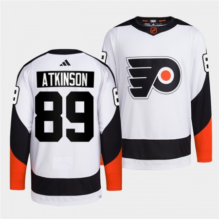 Men's Philadelphia Flyers #89 Cam Atkinson White 2022 Reverse Retro Stitched Jersey 1