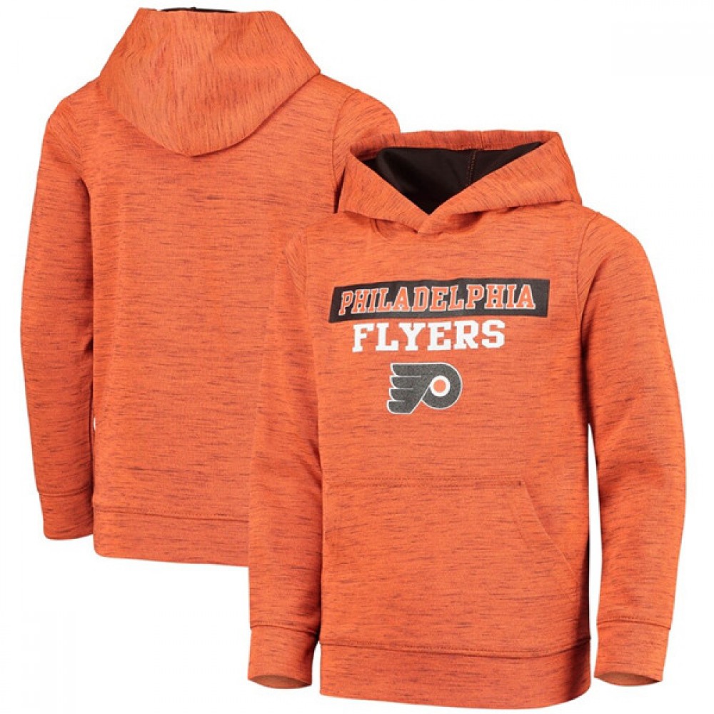 Men's Philadelphia Flyers Orange Logo Scuba Pullover Hoodie 1