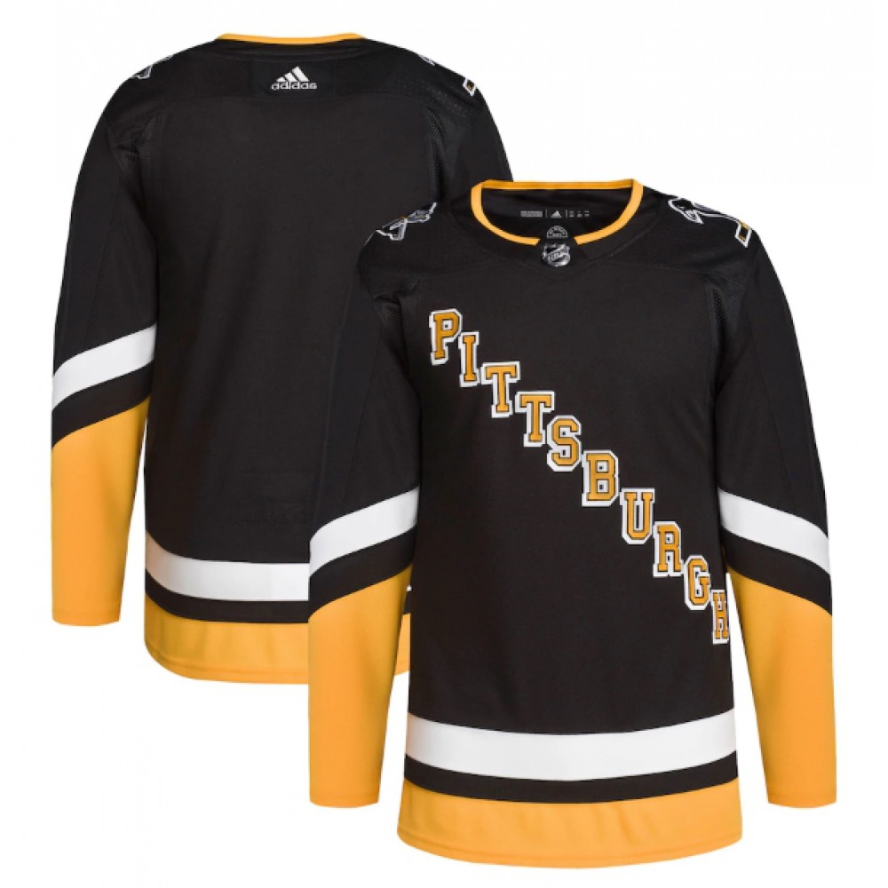 Men's Pittsburgh Penguins Blank 2021/2022 Black Stitched Jersey 1