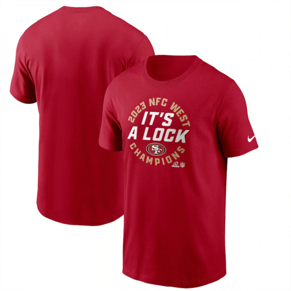 Men's San Francisco 49ers Red 2023 NFC West Champions T-Shirt 1