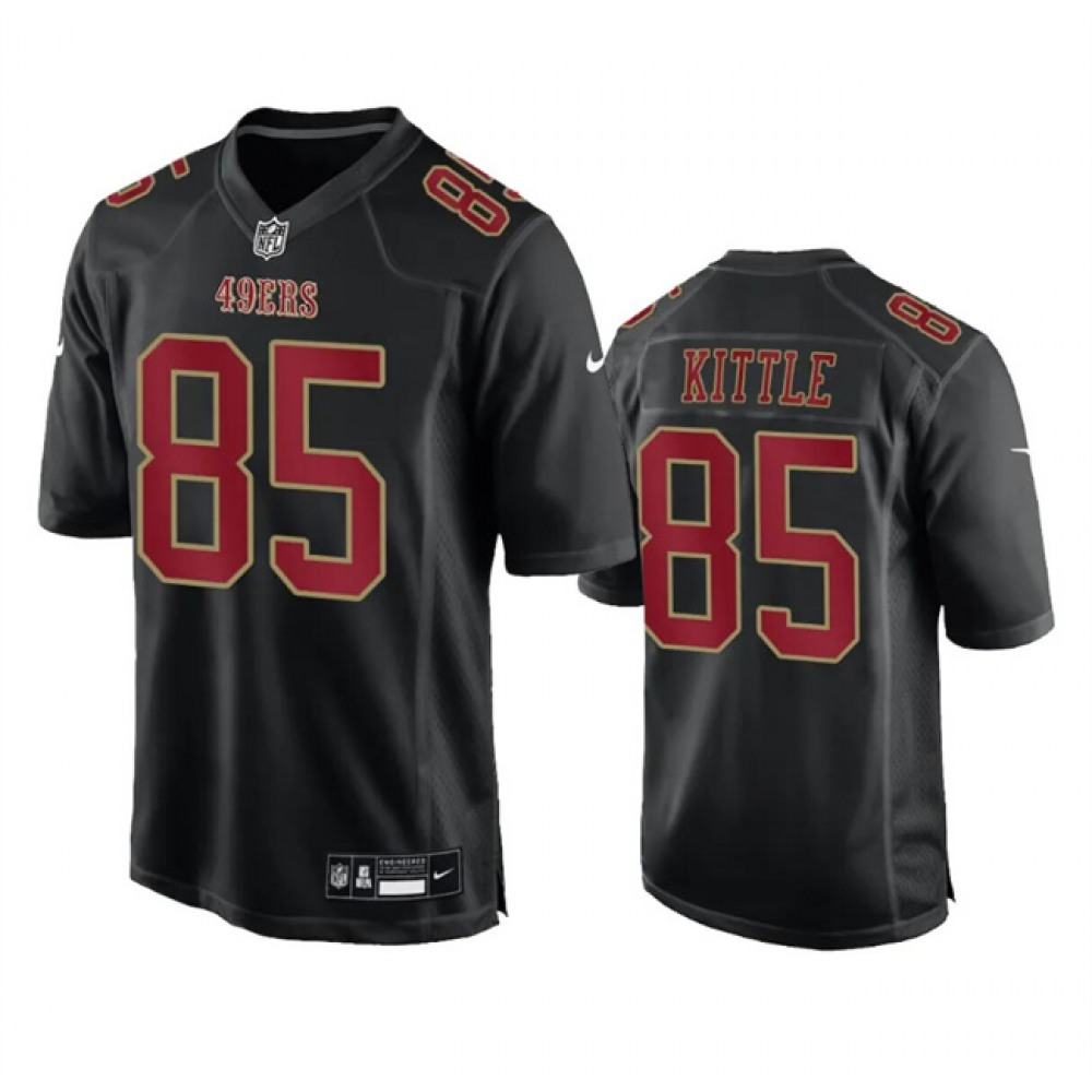 Men's San Francisco 49ers #85 George Kittle Black Fashion Limited Stitched Football Game Jersey 1