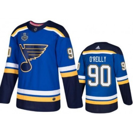 Men's St. Louis Blues #90 Ryan O'Reilly Blue 2019 Stanley Cup Champions Stitched NHL Jersey 1