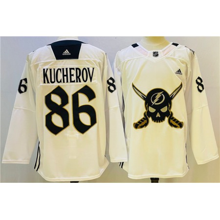 Men's Tampa Bay Lightning #86 Nikita Kucherov White Stitched Jersey 1