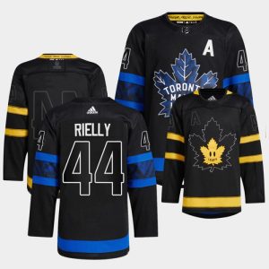 Men's Toronto Maple Leafs #44 Morgan Rielly 2022 Black Premier Reversible Stitched Jersey