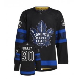 Men's Toronto Maple Leafs #90 Ryan O'Reilly Black Premier Reversible Stitched Jersey