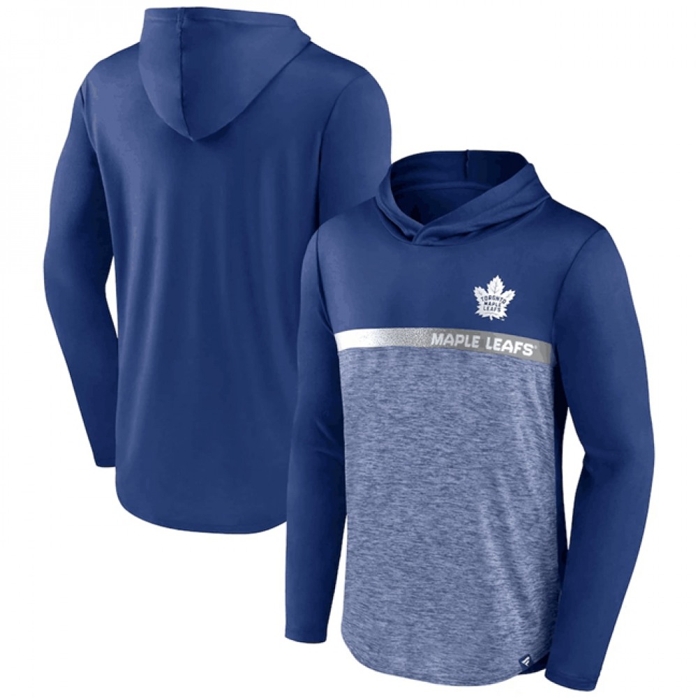 Men's Toronto Maple Leafs Blue Podium Defender Pullover Hoodie 1