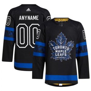 Men's Toronto Maple Leafs Custom Black Premier Reversible Stitched Jersey