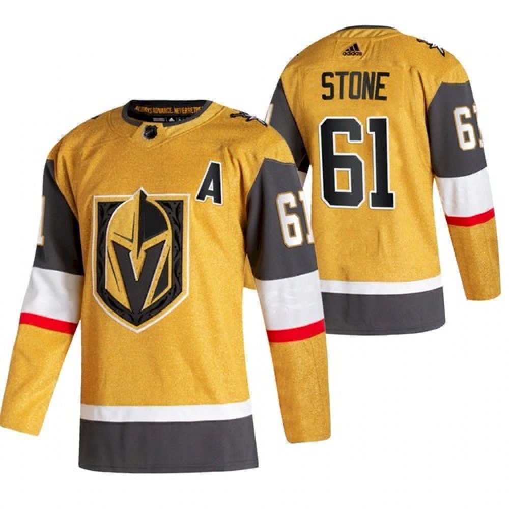 Men's Vegas Golden Knights #61 Mark Stone Gold Stitched NHL Jersey 1