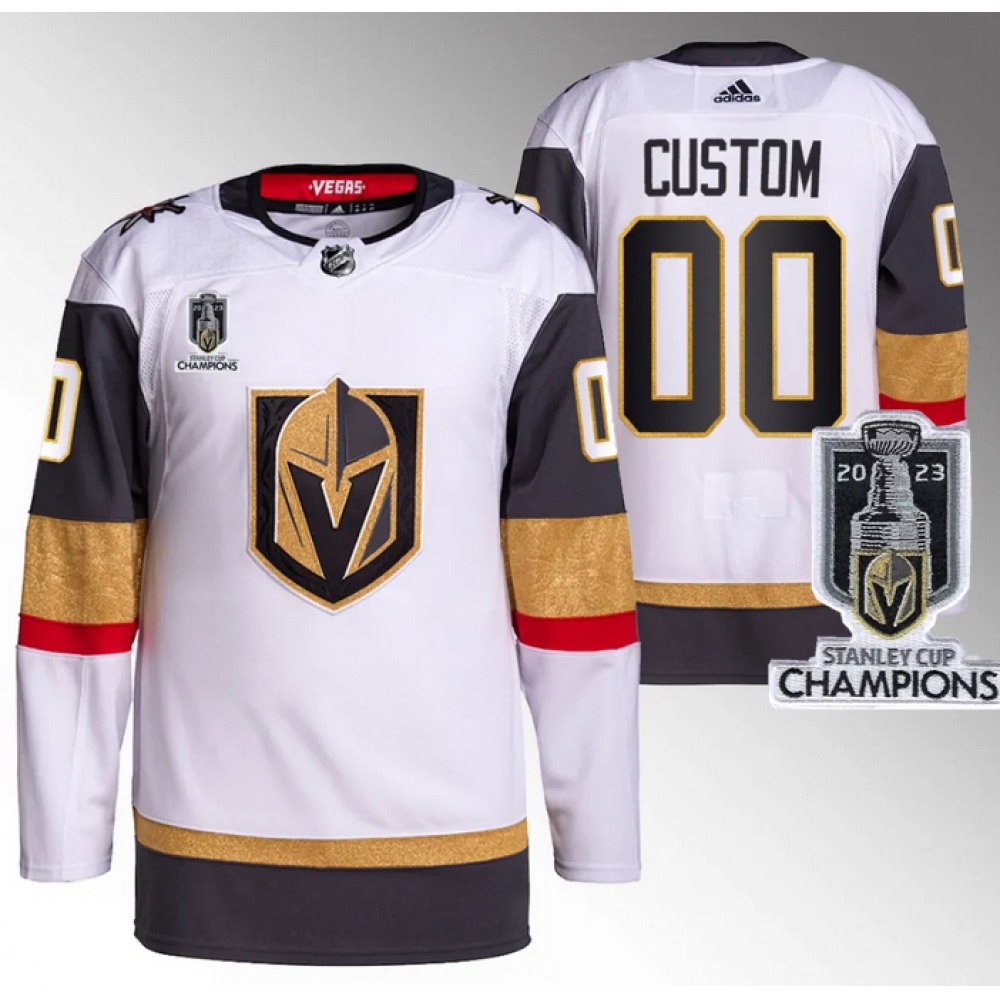 Men's Vegas Golden Knights Active Player Custom White 2023 Stanley Cup Champions Stitched Jersey 1
