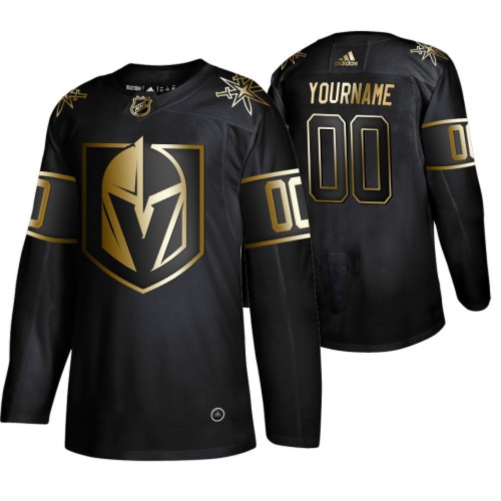 Men's Vegas Golden Knights Black Custom Name Number Size NHL Stitched Jersey 1