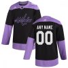 Men's Washington Capitals Black Hockey Custom Practice NHL Stitched Jersey