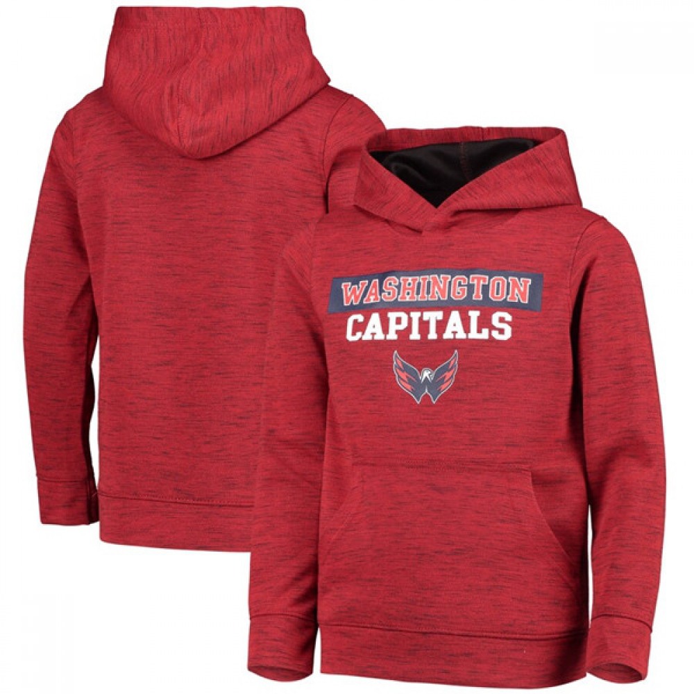 Men's Washington Capitals Red Logo Scuba Pullover Hoodie 1