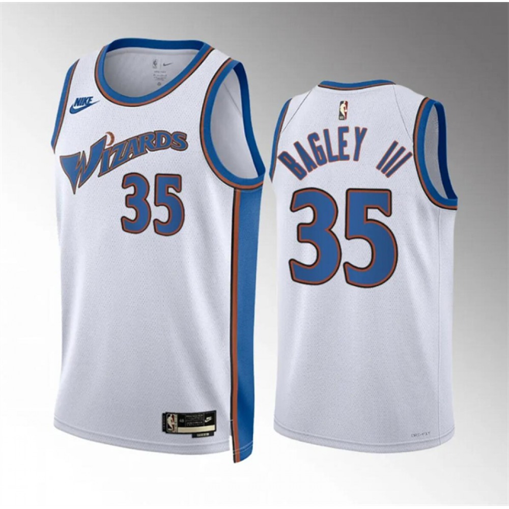 Men's Washington Wizards #35 Marvin Bagley III White Classic Edition Stitched Basketball Jersey 1