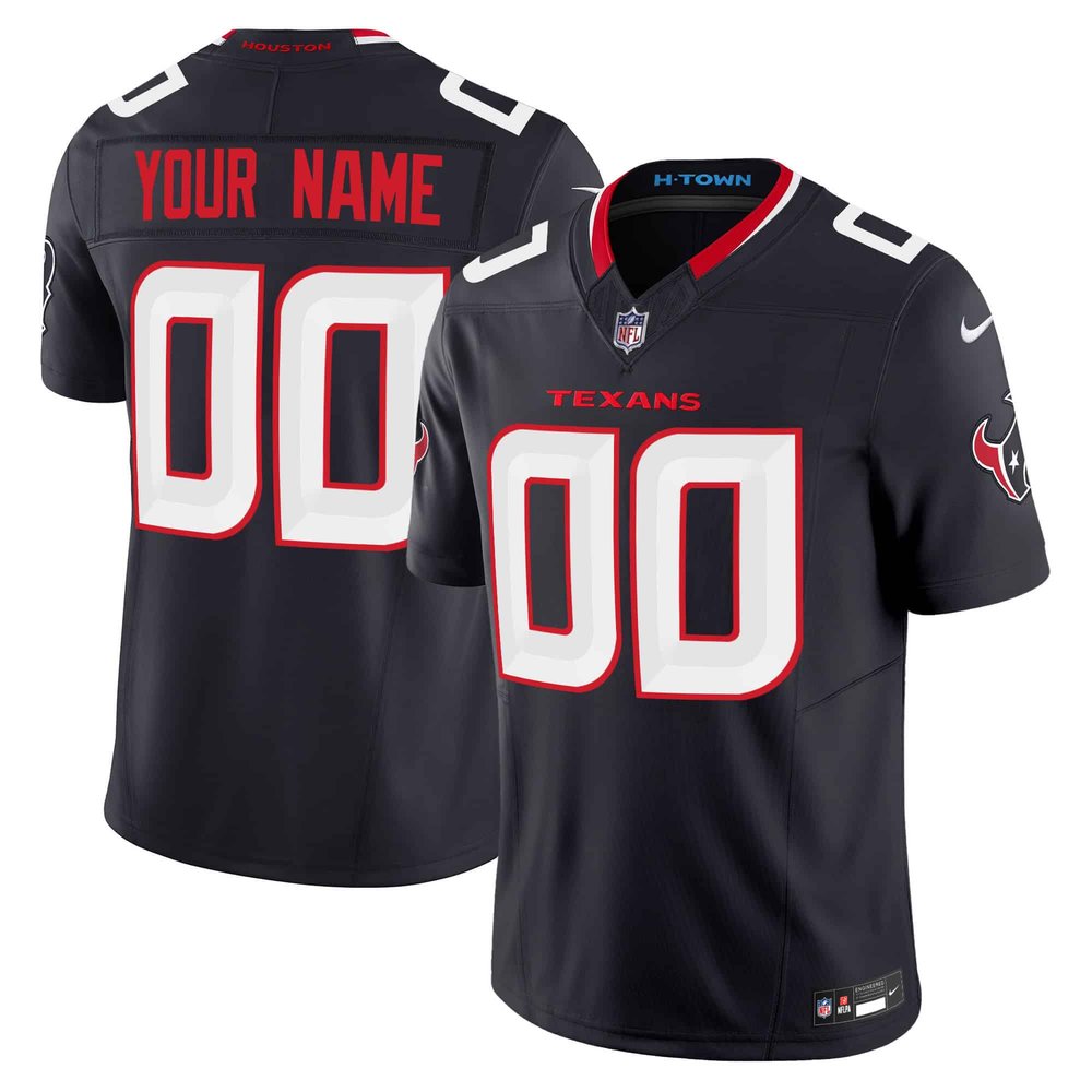 Men's Custom Navy Houston Texans Vapor F.U.S.E. Limited Jersey 1