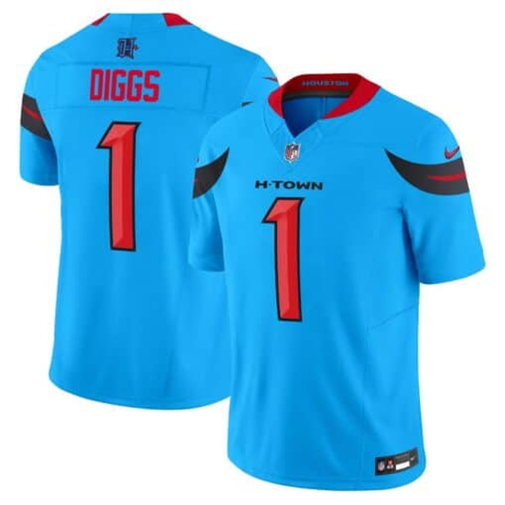 Men's Stefon Diggs Blue Houston Texans Vapor F.U.S.E. Limited Jersey 1