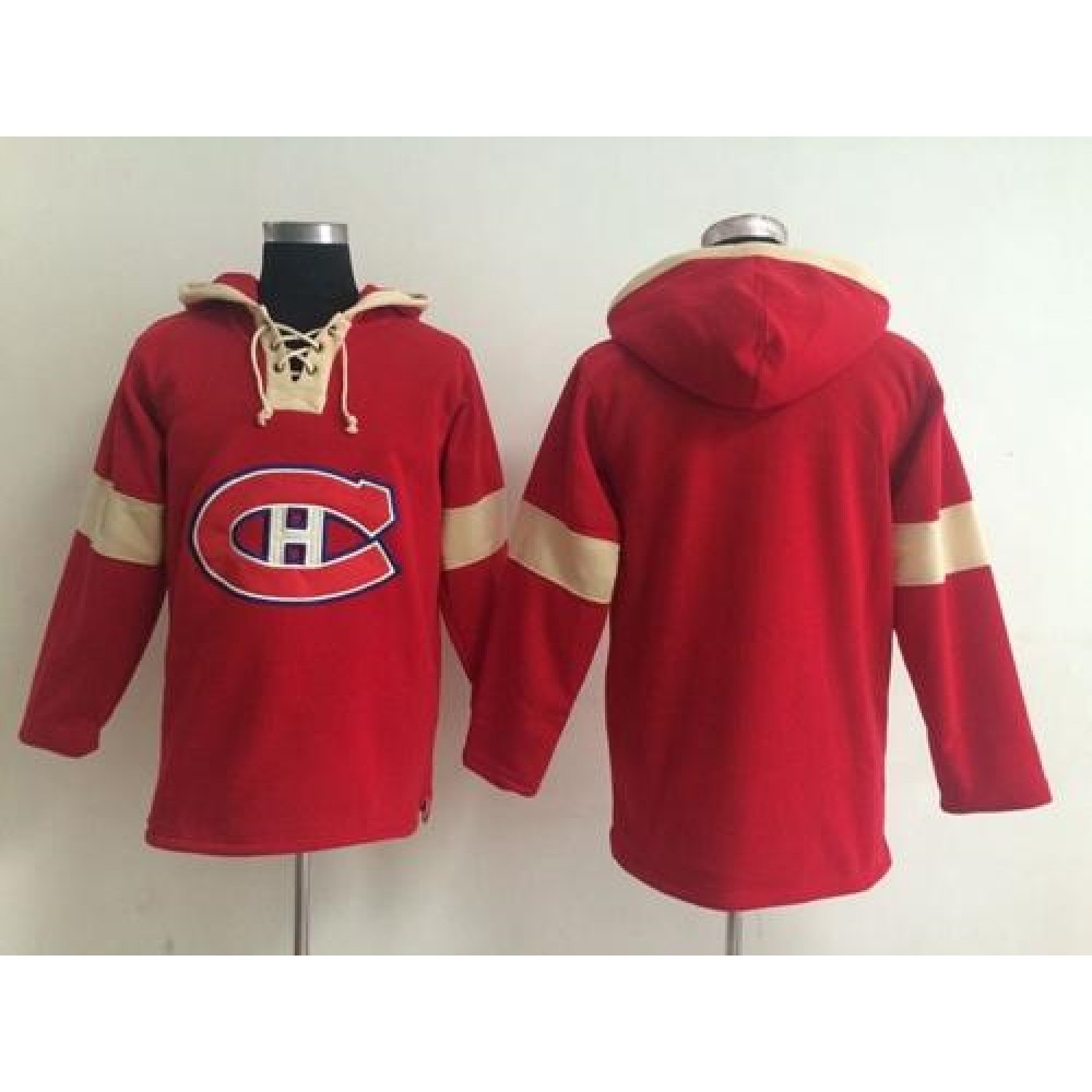 Montreal Canadiens Blank Red Pullover NHL Hoodie 1