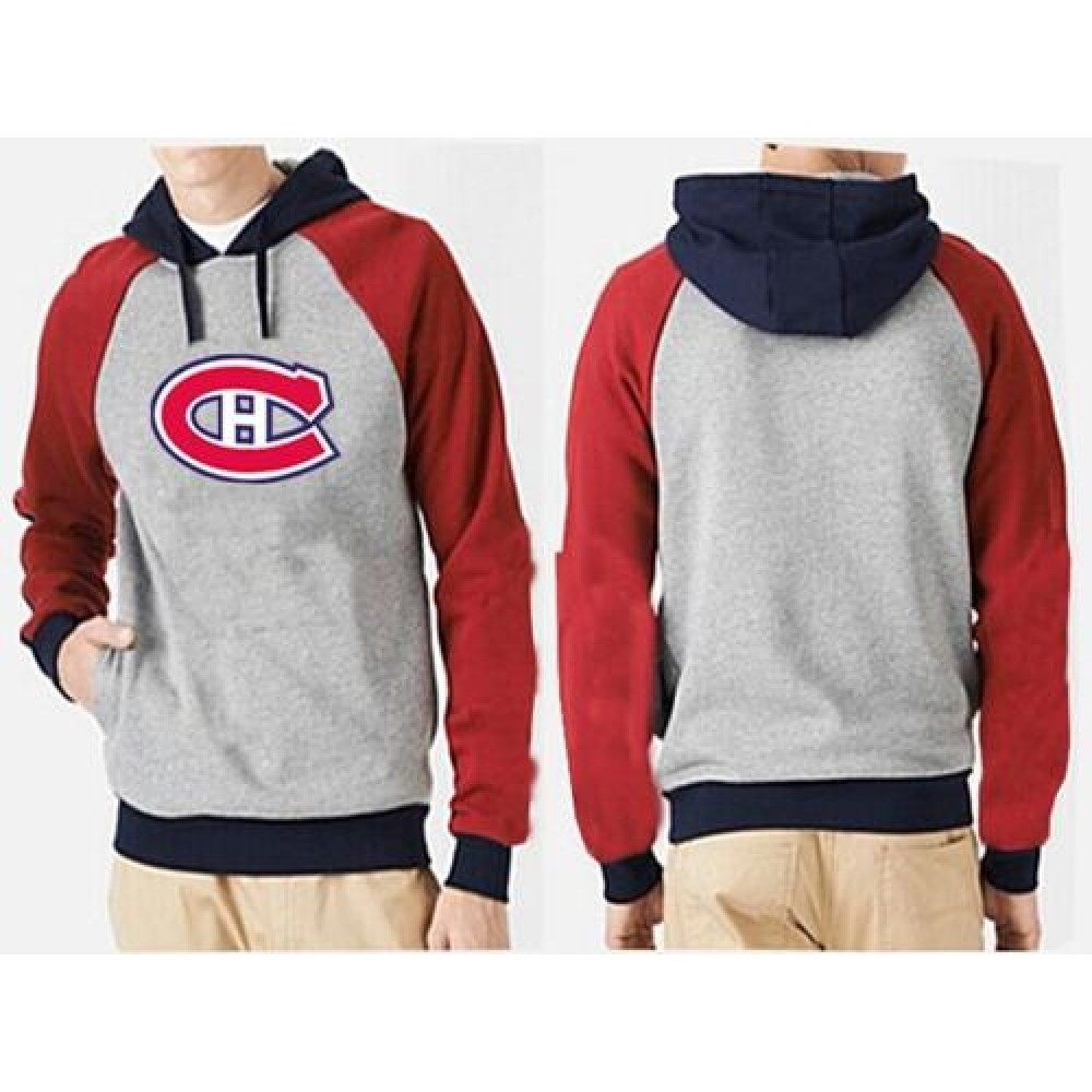 Montreal Canadiens Pullover Hoodie Grey & Red 1