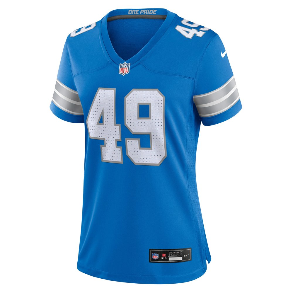 Women's Detroit Lions Hogan Hatten Blue Game Jersey 2
