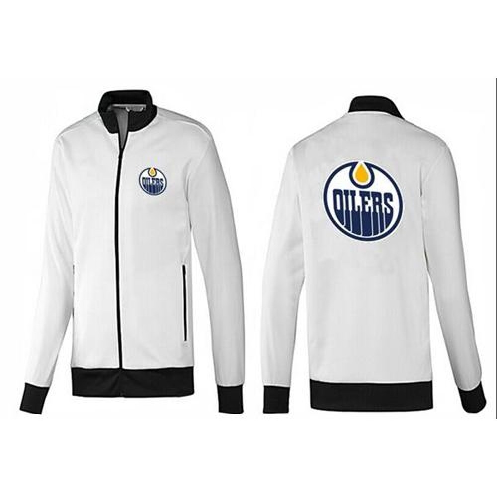 NHL Edmonton Oilers Zip Jackets White-1 1