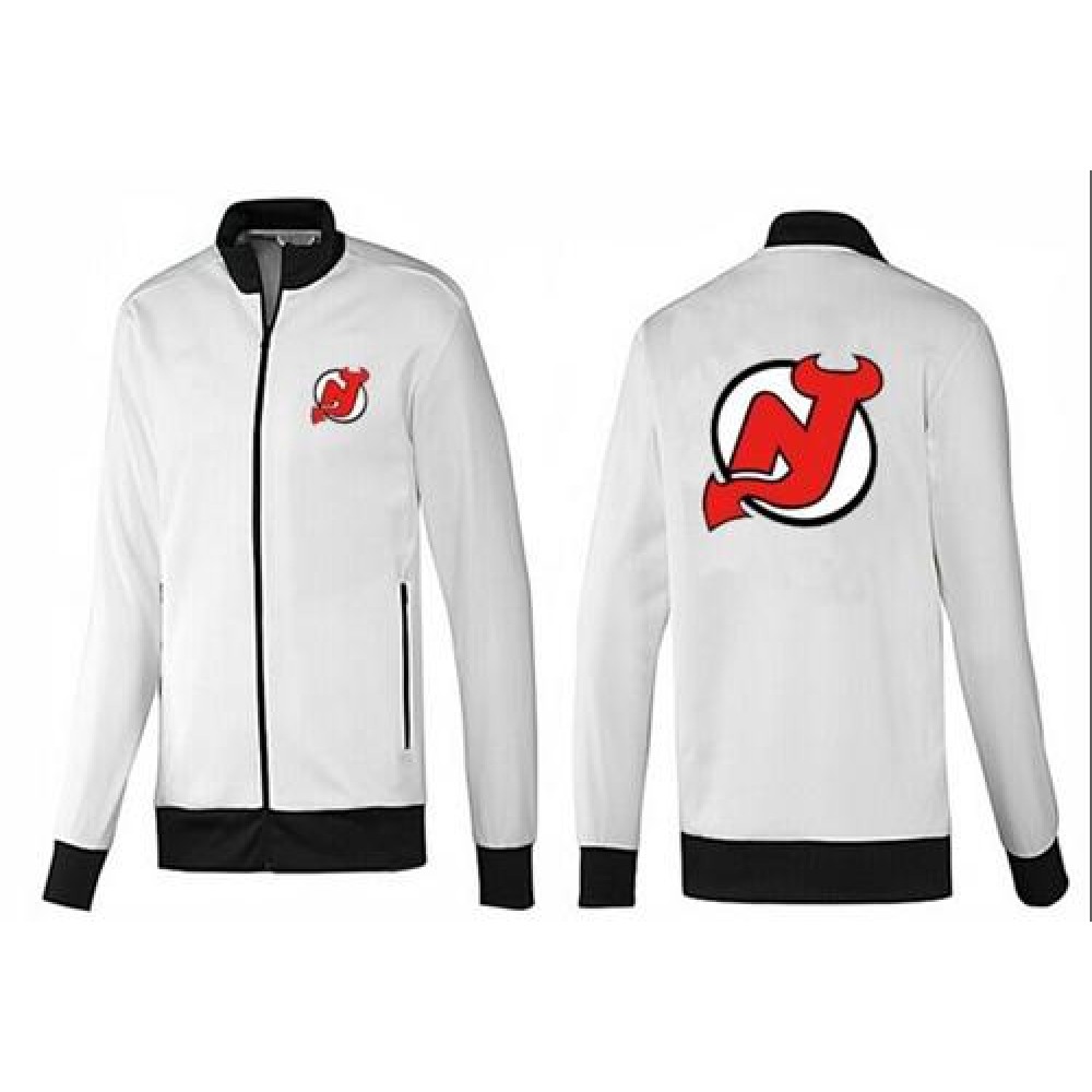 NHL New Jersey Devils Zip Jackets White-1 1