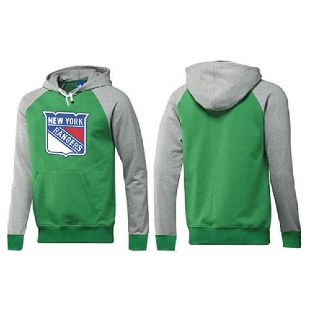 New York Rangers Pullover Hoodie Green & Grey 1