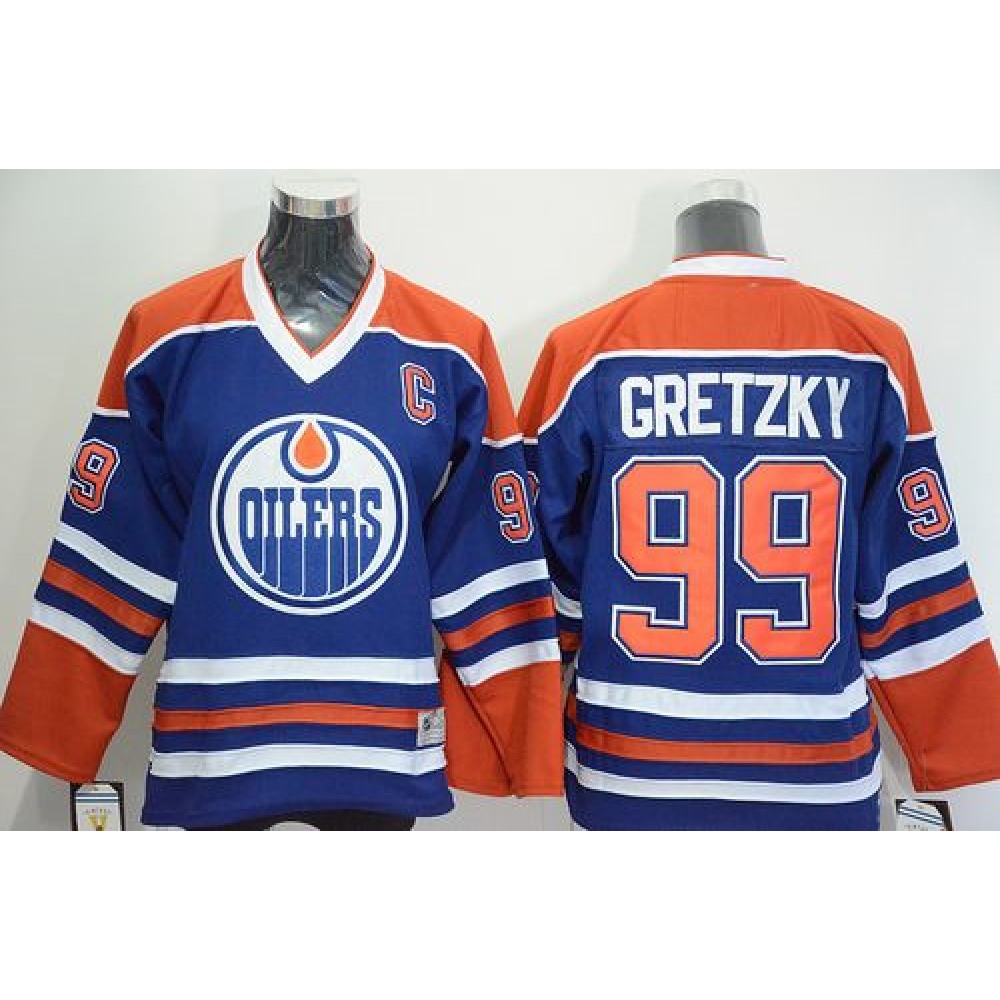 Oilers #99 Wayne Gretzky Stitched Light Blue Youth NHL Jersey 1