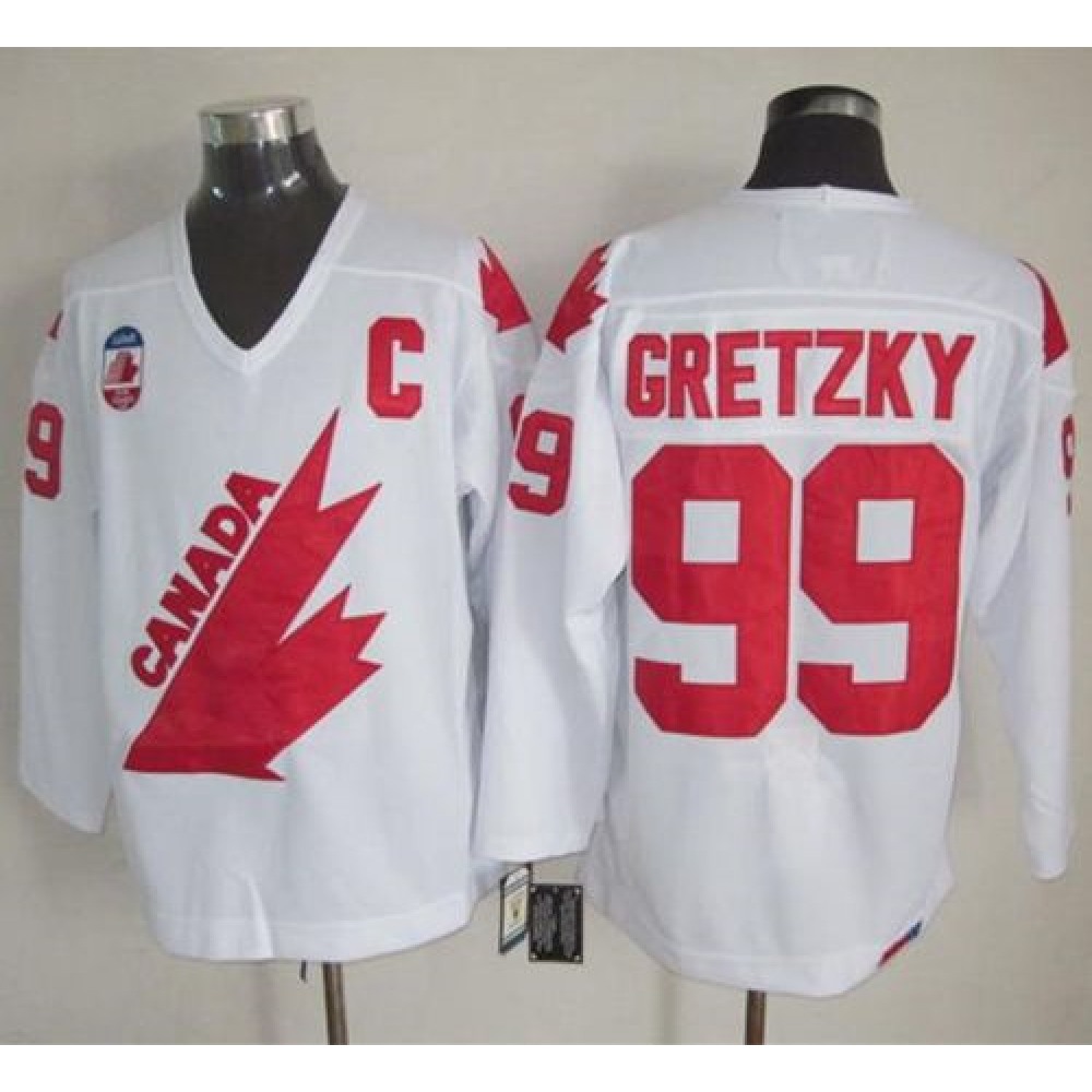 Olympic 1991 CA. #99 Wayne Gretzky White CCM Throwback Stitched NHL Jersey 1