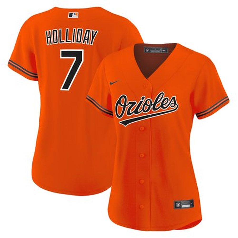 Women's Baltimore Orioles Jackson Holliday Orange Home Limited Player Jersey 1