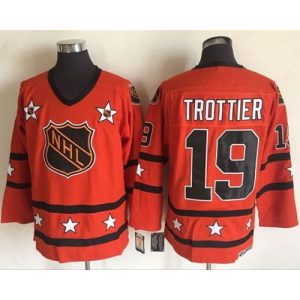 Penguins #19 Bryan Trottier Orange All Star CCM Throwback Stitched NHL Jersey