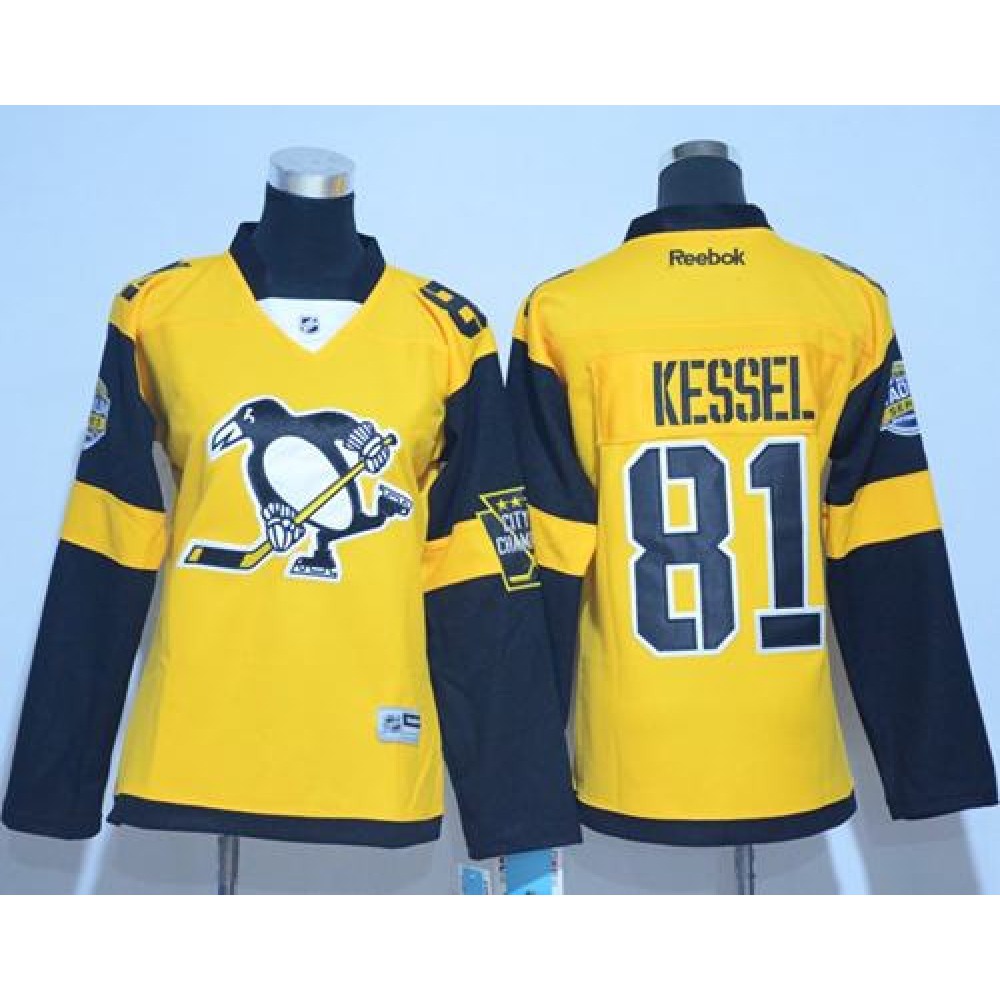 Penguins #81 Phil Kessel Gold 2017 Stadium Series Women's Stitched NHL Jersey 1