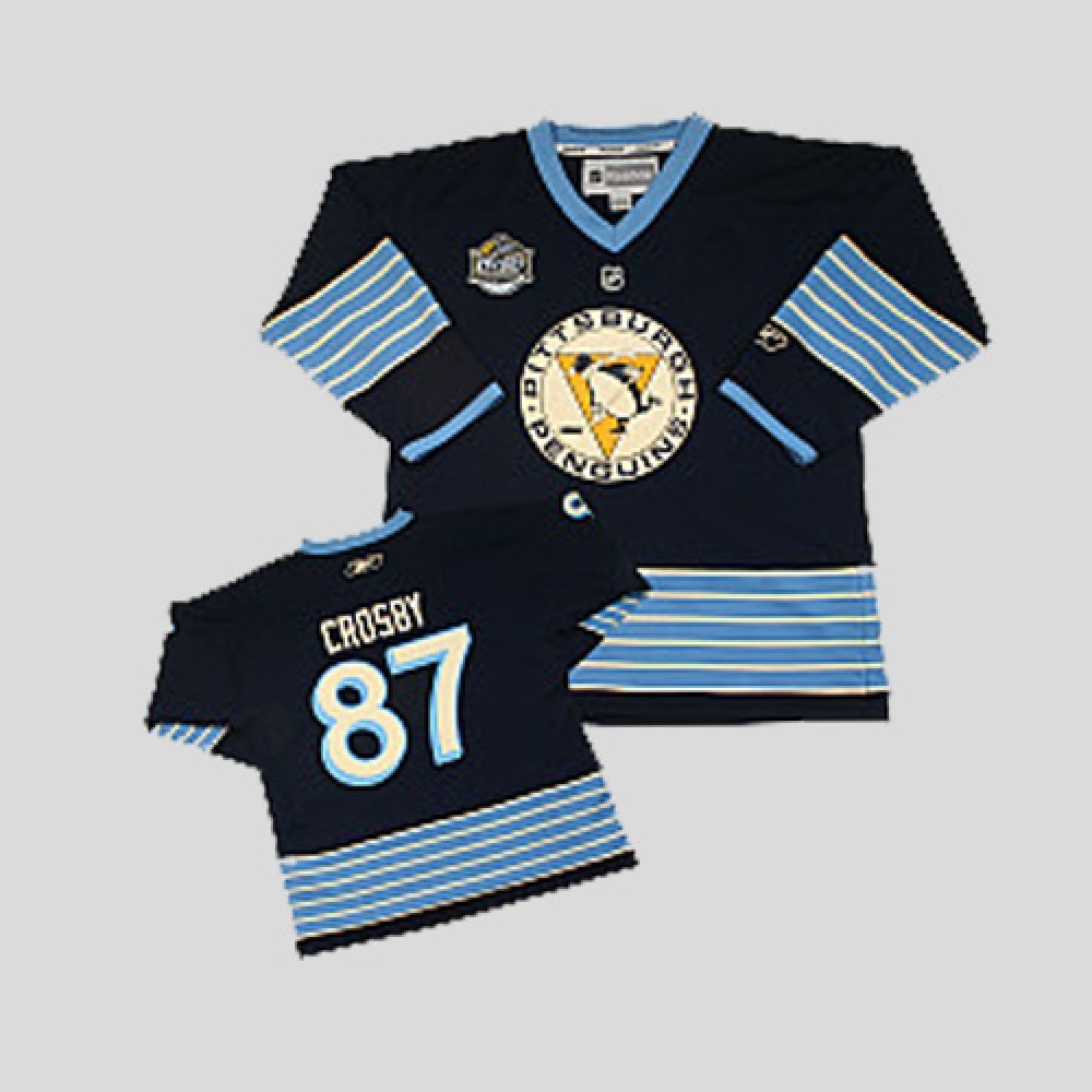 Penguins #87 Sidney Crosby 2011 Winter Classic Vintage Stitched Dark Blue Youth NHL Jersey 1