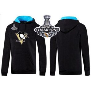 Pittsburgh Penguins Pullover Hoodie 2016 Stanley Cup Champions Black & Blue