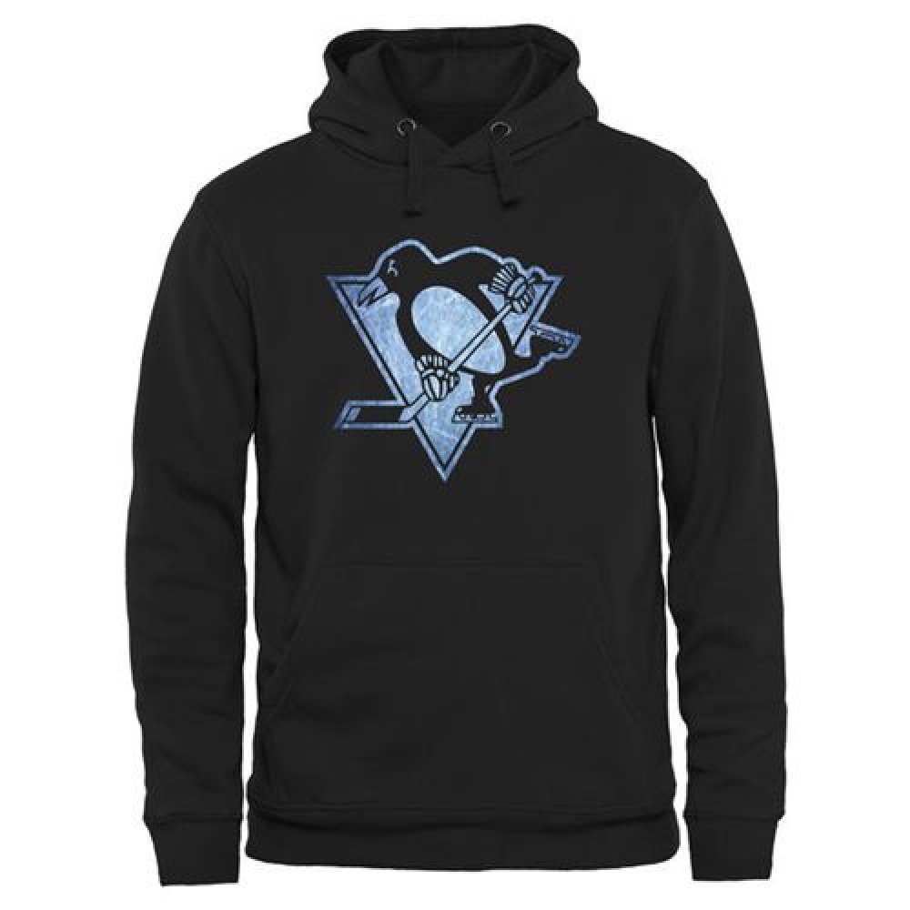 Pittsburgh Penguins Rinkside Pond Hockey Pullover Hoodie Black 1