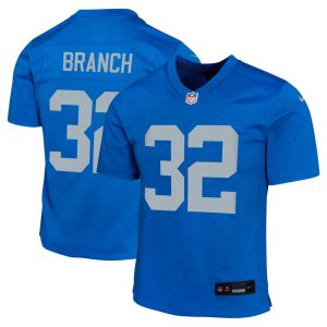 Youth Detroit Lions #32 Brian Branch Blue Alternate Game Jersey