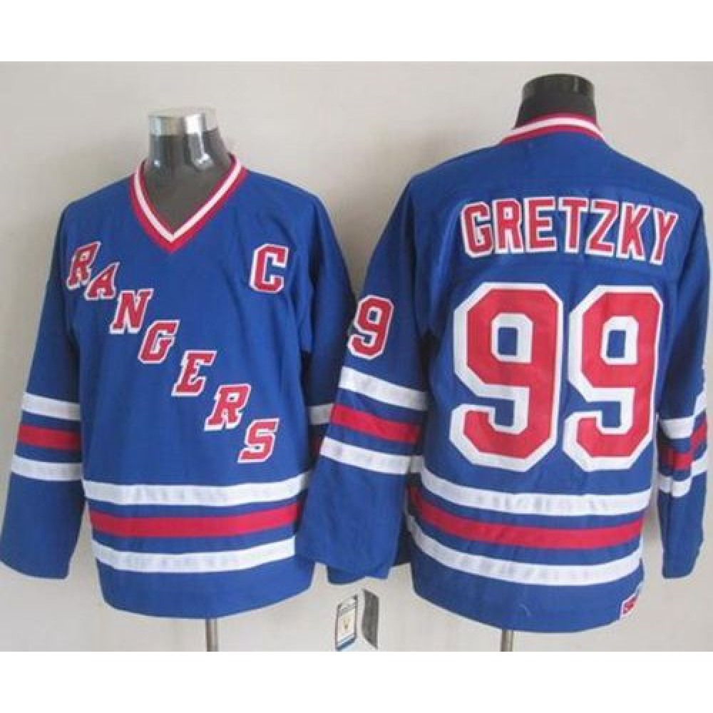 Rangers #99 Wayne Gretzky Blue CCM Heroes of Hockey Alumni Stitched NHL Jersey 1
