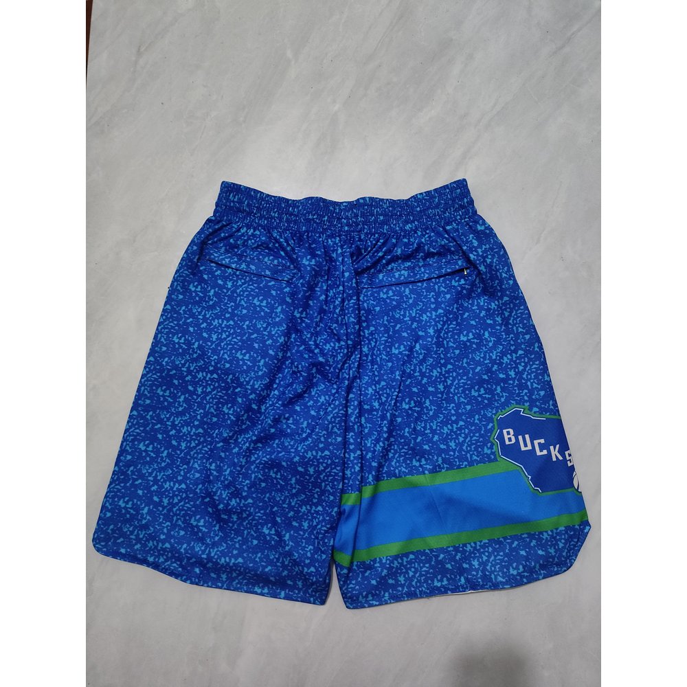 Milwaukee Bucks Blue Shorts 4