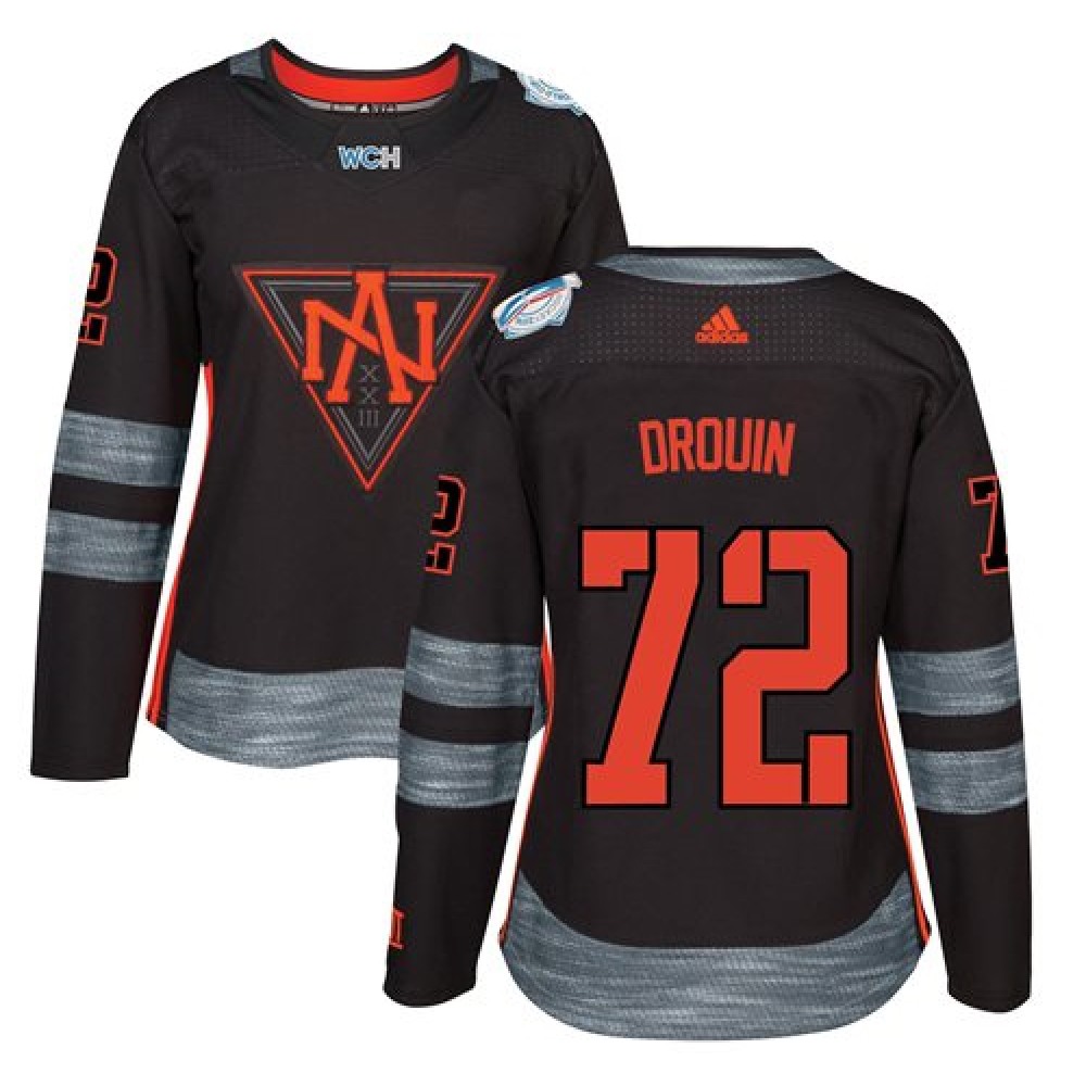 Team North America #72 Jonathan Drouin Black 2016 World Cup Women's Stitched NHL Jersey 1