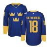 Team Sweden #18 Jakob Silfverberg Blue 2016 World Cup Stitched NHL Jersey
