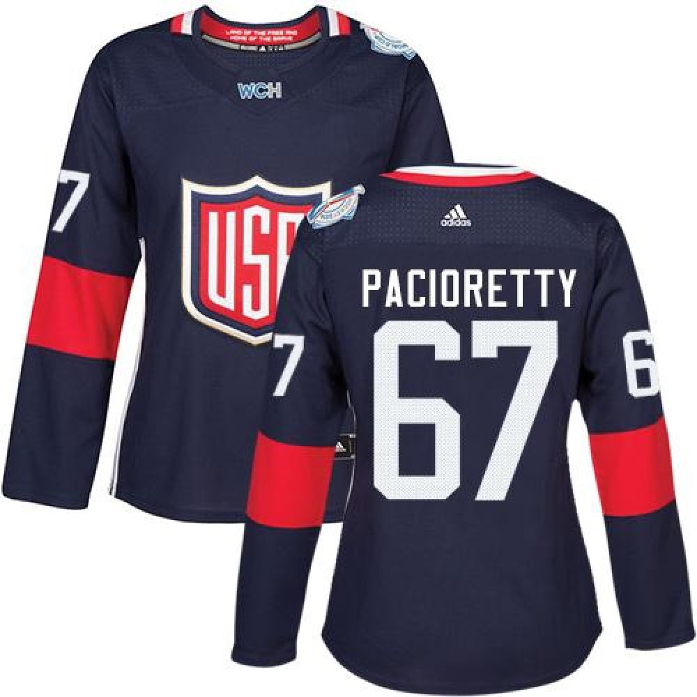 Team USA #67 Max Pacioretty Navy Blue 2016 World Cup Women's Stitched NHL Jersey 1