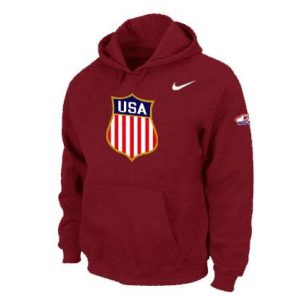 Team USA Hockey Winter Olympics KO Pullover Performance NHL Hoodie Red