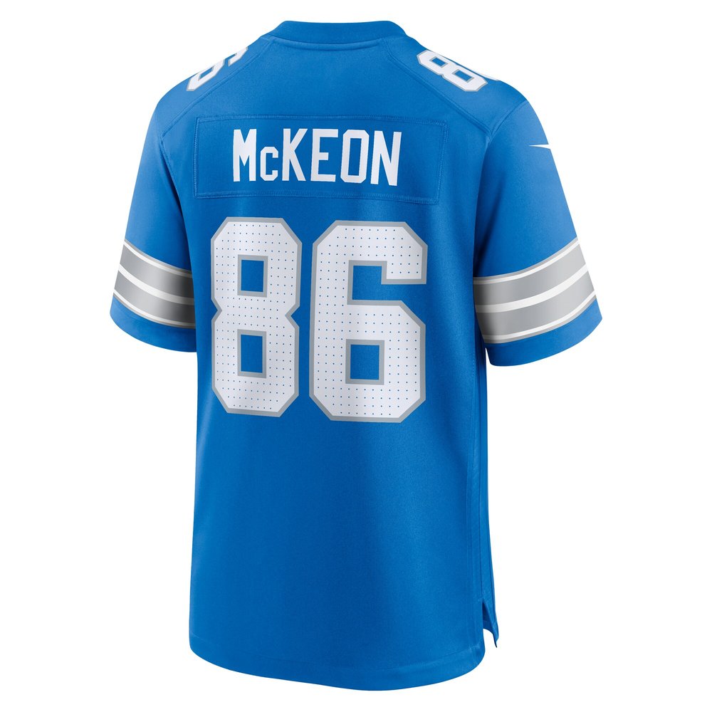 Men's Detroit Lions Sean McKeon Blue Game Jersey 3