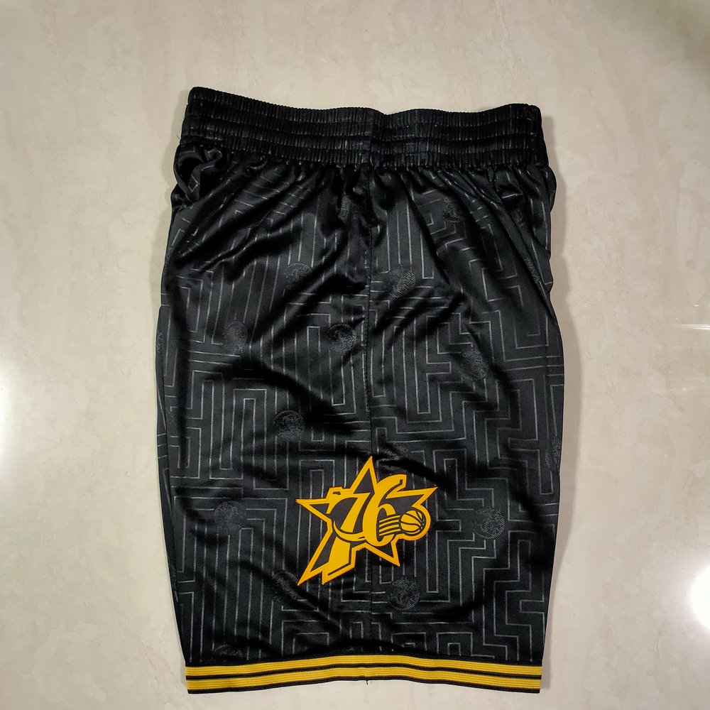 Philadelphia 76ers Black Shorts 2