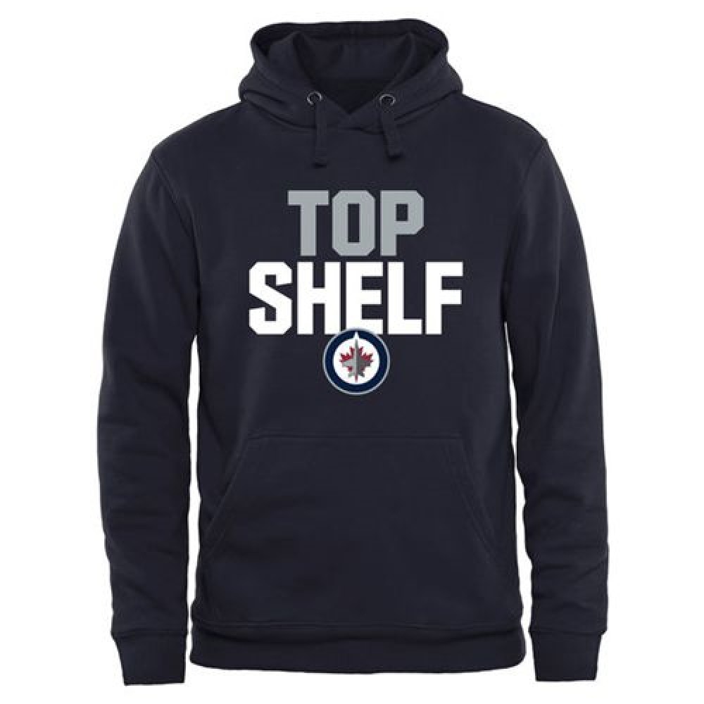 Winnipeg Jets Top Shelf Pullover Hoodie Navy 1