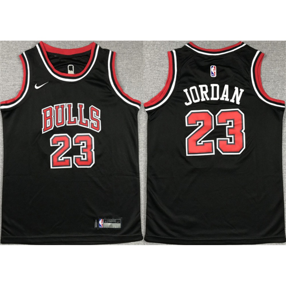 Youth Chicago Bulls #23 Michael Jordan Black Stitched Basketball Jersey 1