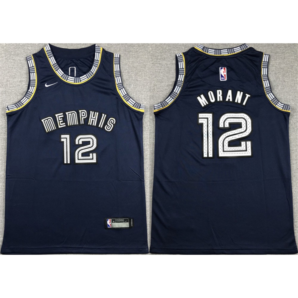 Youth Memphis Grizzlies #12 Ja Morant Navy Stitched Basketball Jersey 1