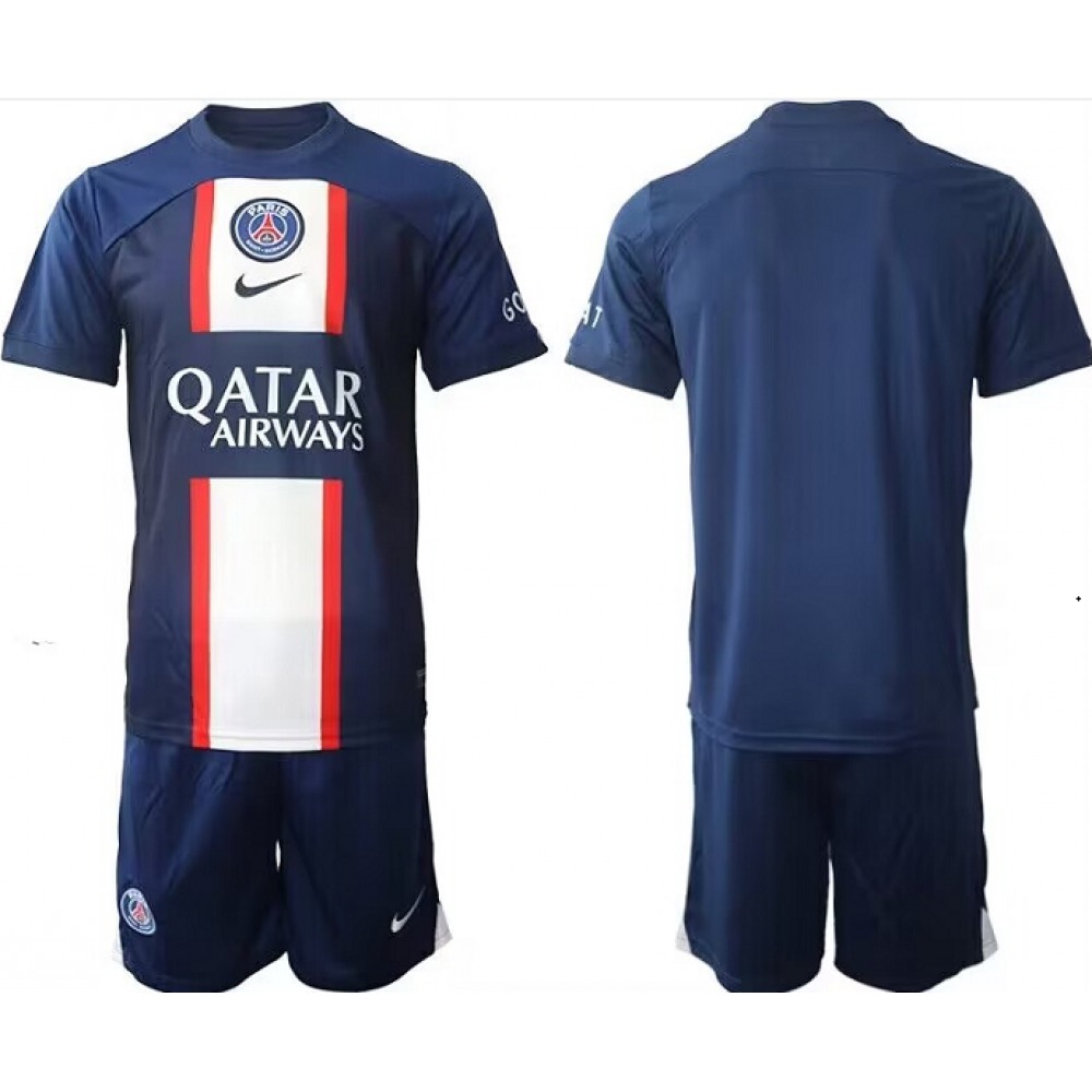 Youth Paris Saint-Germain Customized Navy Soccer Jersey Suit 1