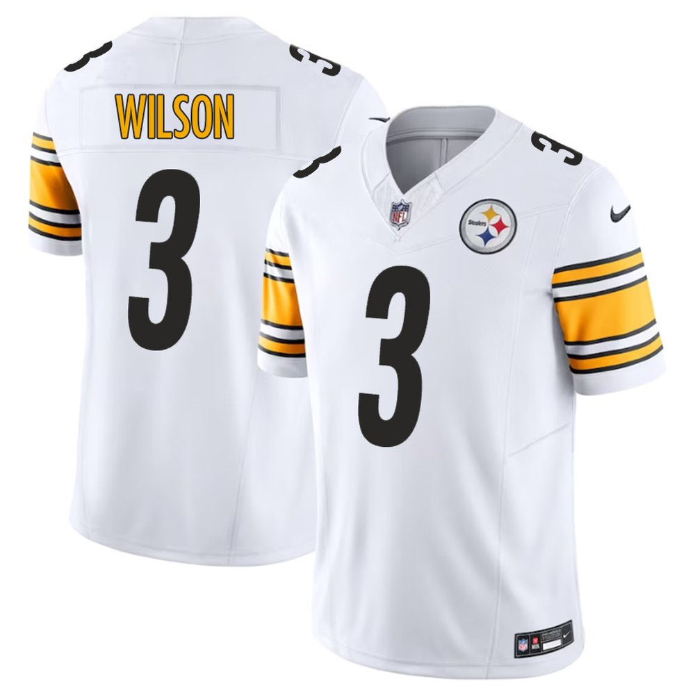 Youth Pittsburgh Steelers #3 Russell Wilson White F.U.S.E. Vapor Untouchable Limited Jersey 1