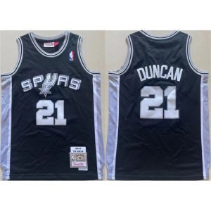 Youth Spurs #21 Tim Duncan Black Stitched Jersey